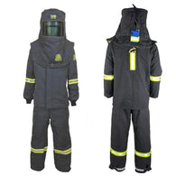 *75 Cal Premium, Ultralight Arc Flash Suit Set PLUS Hood Ventilation System and Hood Lamp and Escape Strap