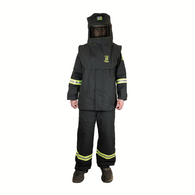 *40 Cal Premium, Ultralight Arc Flash Suit Set PLUS Hood Ventilation System and Hood Lamp