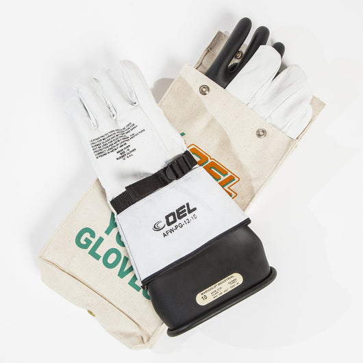 Insulated Electrical Rubber Glove Kit - Class 1 (7,500V)